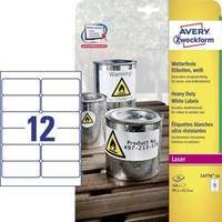 Avery-Zweckform L4776-20 Labels (A4) 99.1 x 42.3 mm Polyester film White 240 pc(s) Permanent All-purpose labels, Weather