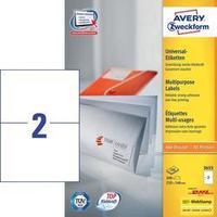 Avery-Zweckform 3655 Labels (A4) 210 x 148 mm Paper White 200 pc(s) Permanent All-purpose labels Inkjet, Laser, Copier