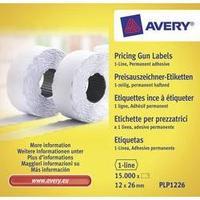 Avery-Zweckform Labels (roll) 26 x 12 mm Paper White 15000 pc(s) Permanent PLP1226 Price labels