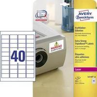 Avery-Zweckform L6140-20 Labels (A4) 45.7 x 25.4 mm Polyester film White 800 pc(s) Permanent Adhesive labels (extra stro