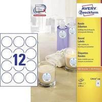 Avery-Zweckform L3416-100 Labels (A4) Ø 60 mm Paper White 1200 pc(s) Permanent All-purpose labels, Sticky dots Inkjet, L