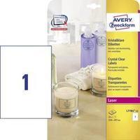 avery zweckform l7784 25 labels a4 210 x 297 mm polyester film transpa ...