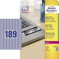 avery zweckform l6008 20 labels a4 254 x 10 mm polyester film silver 3 ...