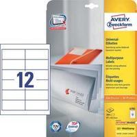 Avery-Zweckform 4781 Labels (A4) 97 x 42.3 mm Paper White 300 pc(s) Permanent All-purpose labels Inkjet, Laser, Copier