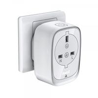 AWOX SMP-B16 UK Smart Plug Socket Adapter with Bluetooth Control, Plastic, White [Energy Class 1] UK Plug