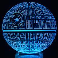 Awakens ! Multi-Colored Death Star Table Lamp 3D Death Star Bulbing Light