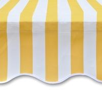 Awning Top Sunshade Canvas Yellow & White 6x3m (Frame Not Included)