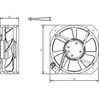 axial fan 230 vac 920 mh l x w x h 218 x 218 x 83 mm ecofit 2vgc25 200 ...