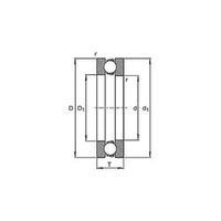 Axial grooved ball bearings UBC Bearing 51104 Bore diameter 20 mm Outside diameter 35 mm Max. RPM 5600 rpm