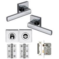 Axis Square Rose Privacy Pack Polished Chrome