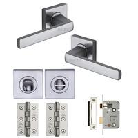 axis square rose privacy pack satin chrome