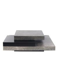 Axan Slate Coffee Table, Concrete and Black