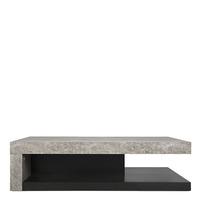 Axan Abstract Coffee Table, Concrete and Black