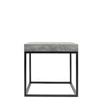 Axan Side Table, Concrete and Black