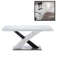 Axara Extendable Dining Table In White and Black Gloss