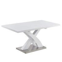 Axara Extendable Small Dining Table In All White High Gloss
