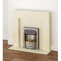 Axon Miami Satin Ivory Electric Fireplace Suite