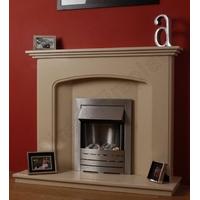 Axon Fireplaces, Minstrel Marfil Marble Fireplace With Electric Fire