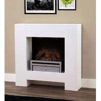 Axon Quebec Electric Fireplace Suite in White
