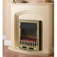Axon Truro Fireplace Suite in Ivory with Brass Blenheim Electric Fire
