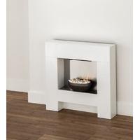 Axon Cubist Electric Fireplace Suite in White