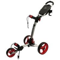 Axglo TriLite 3-Wheel Push Golf Trolley Silver/Red + 2 Free Accessories