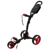 Axglo TriLite 3-Wheel Push Golf Trolley Black/Red + 2 Free Accessories