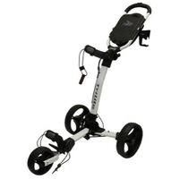 Axglo TriLite 3-Wheel Push Golf Trolley White/Black + 2 Free Accessories