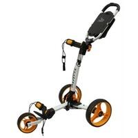 axglo trilite 3 wheel push golf trolley whiteorange 2 free accessories