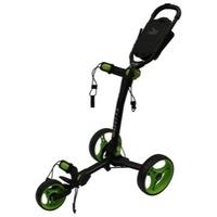Axglo TriLite 3-Wheel Push Golf Trolley Black/Green + 2 Free Accessories
