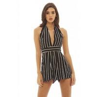 AX Paris Striped Halterneck Playsuit Multi