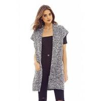 ax paris knitted sleeveless cardigan