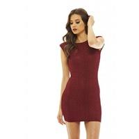 AX Paris Textured Mini Dress Wine