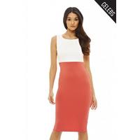 AX Paris 2 in 1 Bodycon Midi Dress Cream