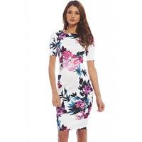 AX Paris Floral Print Midi Dress White