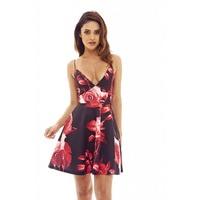 AX Paris Strappy Printed Skater Dress Red