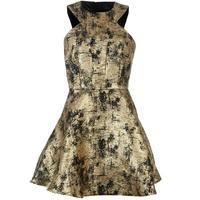 AX Paris Gold Jacquard Dress