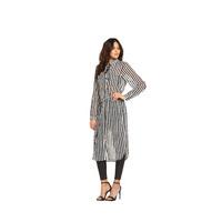 ax paris stripe long line tunic shirt