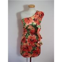 AX Paris Size 10 Pink and Green Floral Dress