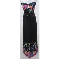 AX Paris size: 10 Black with multi-coloured pattern bandeau dress