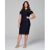 ax paris cold shoulder midi dress