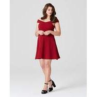 ax paris cross over crepe skater dress