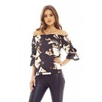 ax paris silk feel printed top multi