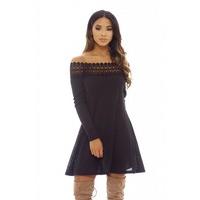 AX Paris Crochet Off Shoulder Jumper Dress