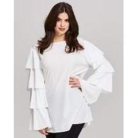 ax paris ruffle sleeve blouse