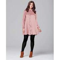 AX Paris Pink Satin Shirt Dress