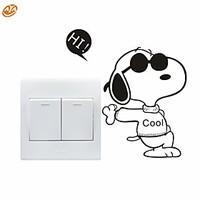 AYA DIY Wall Stickers Wall Decals, Lovely Funny Snoopy Pattern Light Switch Stickers