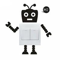 AYA DIY Wall Stickers Wall Decals, Lovely Funny Robot Pattern Light Switch Stickers