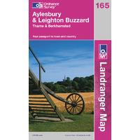 Aylesbury & Leighton Buzzard - OS Landranger Active Map Sheet Number 165