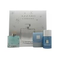 Azzaro Chrome Gift Set 50ml EDT + 75ml After Shave Balm + 75ml Deo Stick